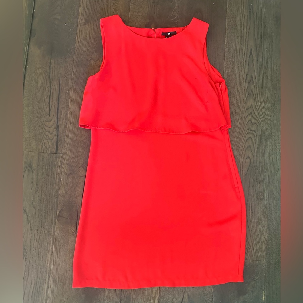 H&M Red Sheath Mini Dress for Cocktail